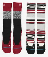 Stance Block Red & Black 2 Pack Snow Socks