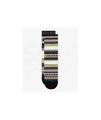 Stance Curren Striped Green, Yellow & White Crew Socks