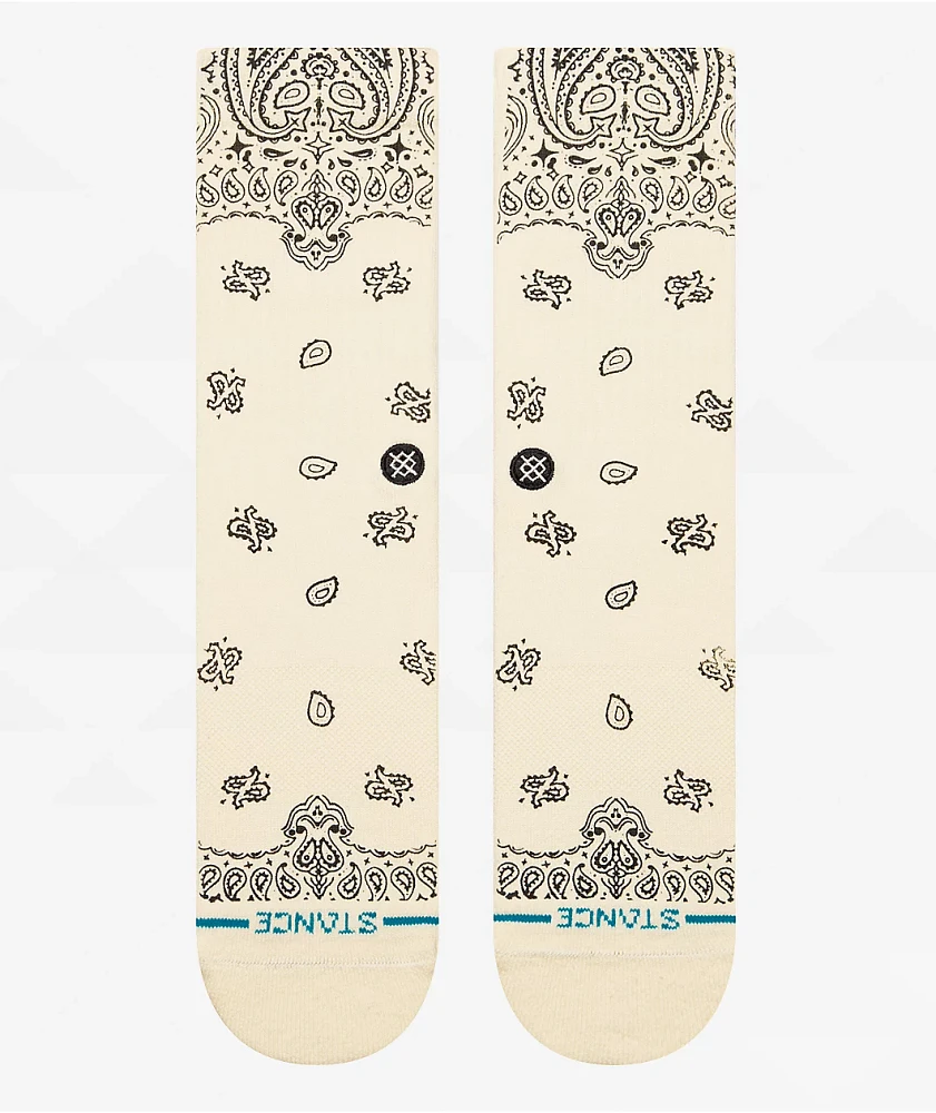 Stance Hanky Paisley Cream Crew Socks