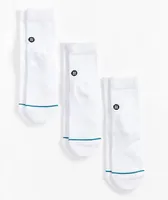 Stance Icon White 3 Pack Ankle Socks