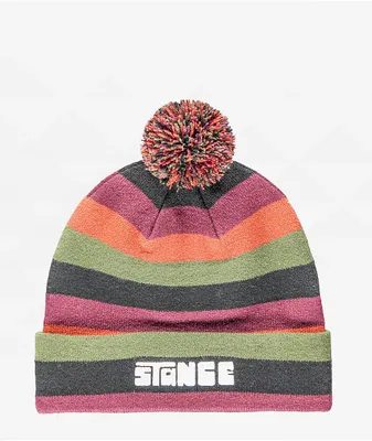 Stance OG Pom Winterbloom Stripe Beanie