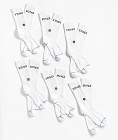 Stance Origin White 6 Pack Crew Socks