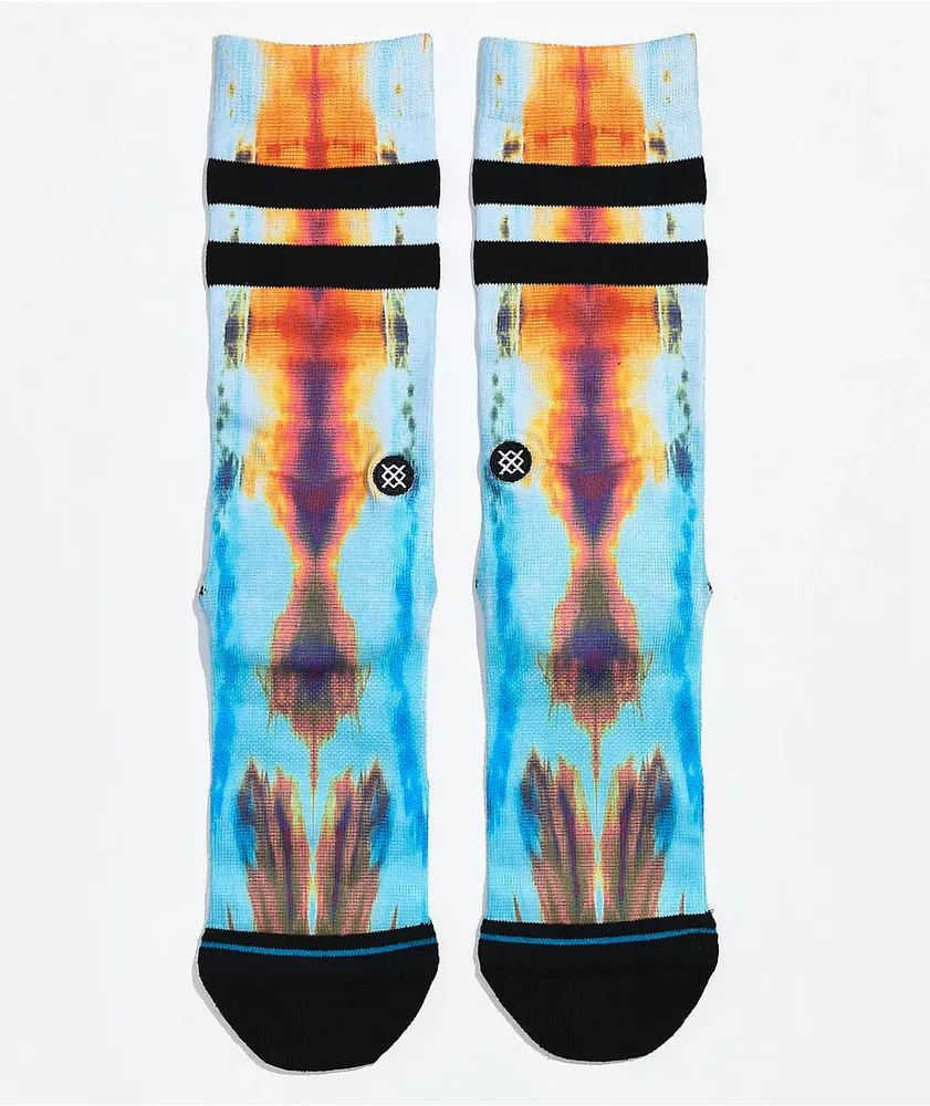 Stance Curren Striped Red, Orange & Blue Crew Socks