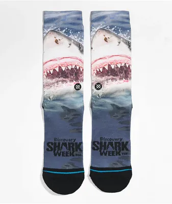Stance x Discovery Channel Shark Week Pearly Whites Crew Socks 