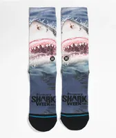 Stance x Discovery Channel Shark Week Pearly Whites Crew Socks 