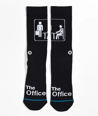 Stance x The Office Intro Black Crew Socks