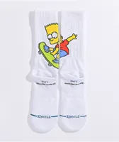 Stance x The Simpsons Bart White Crew Socks