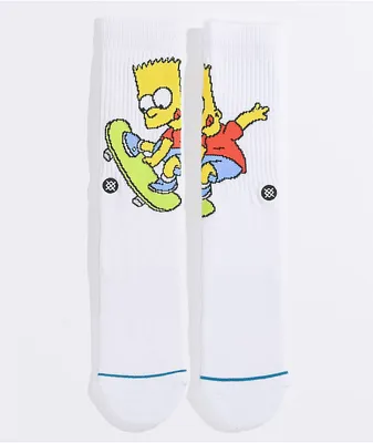 Stance x The Simpsons Bart White Crew Socks