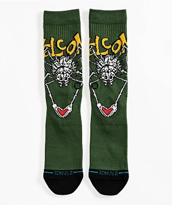 Stance x Welcome Wilbur Green Crew Socks