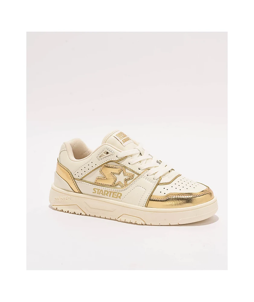 Starter Fast Break White & Gold Shoes