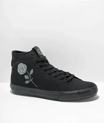 State Bushwick Rose Black Canvas Skate Shoes 