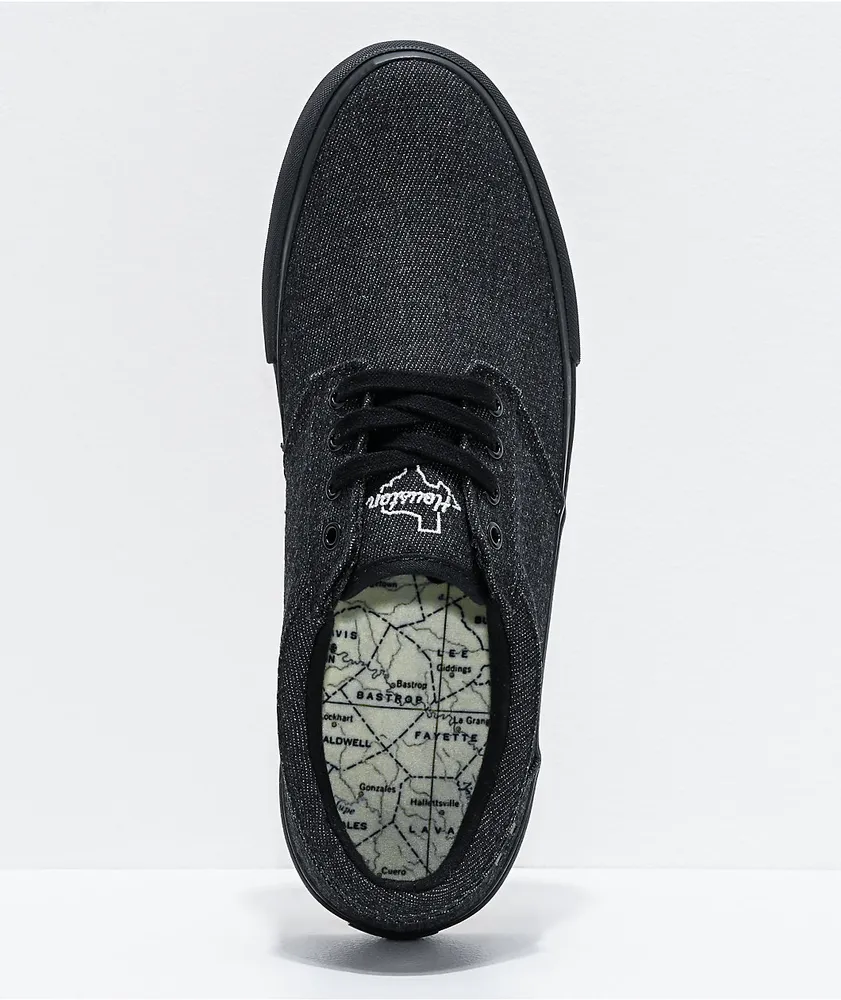 State Mercer Dark Grey Chambray & Gum Skate Shoes