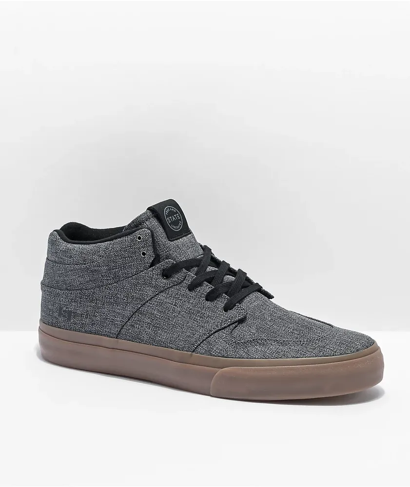 State Mercer Grey Chambray & Gum Skate Shoes