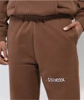 Staycoolnyc Sparkle Brown Sweatpants