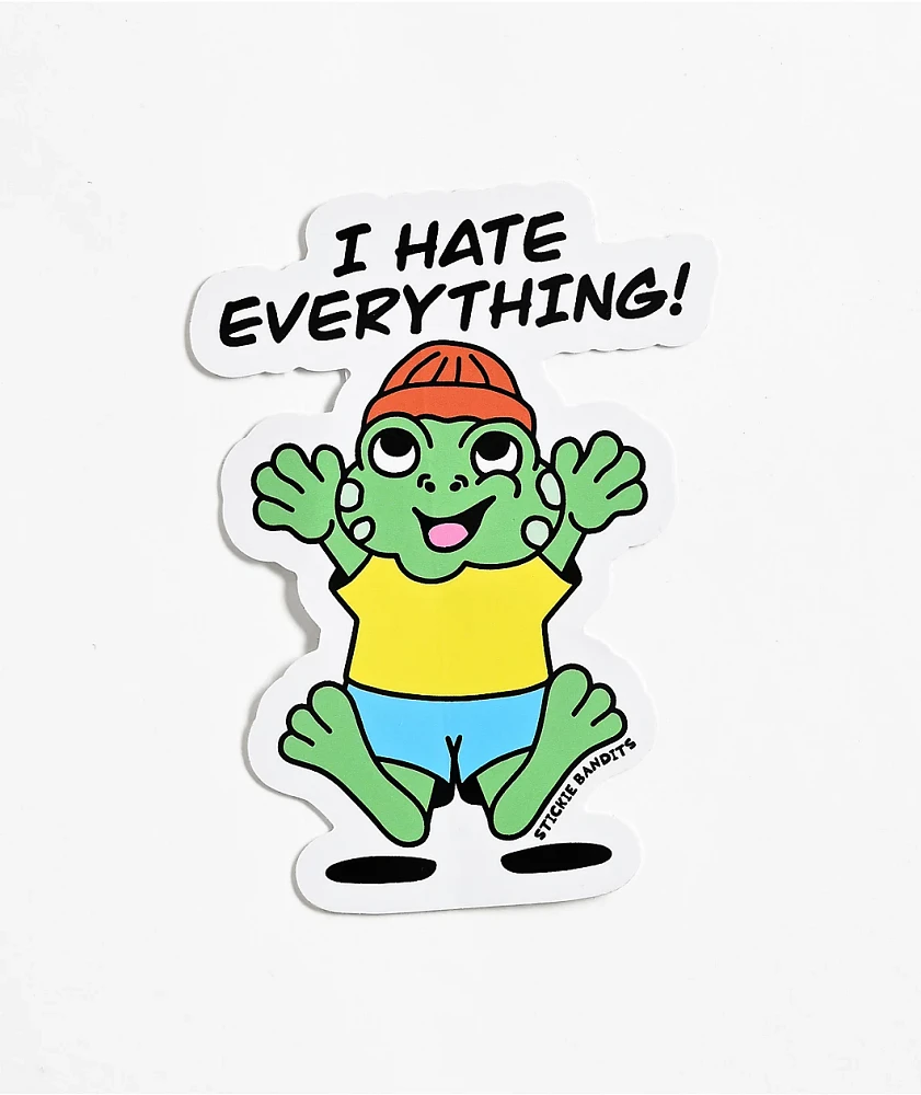 Stickie Bandits Hate Frog Sticker