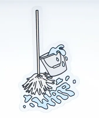 Stickie Bandits Mop And Bucket Sticker
