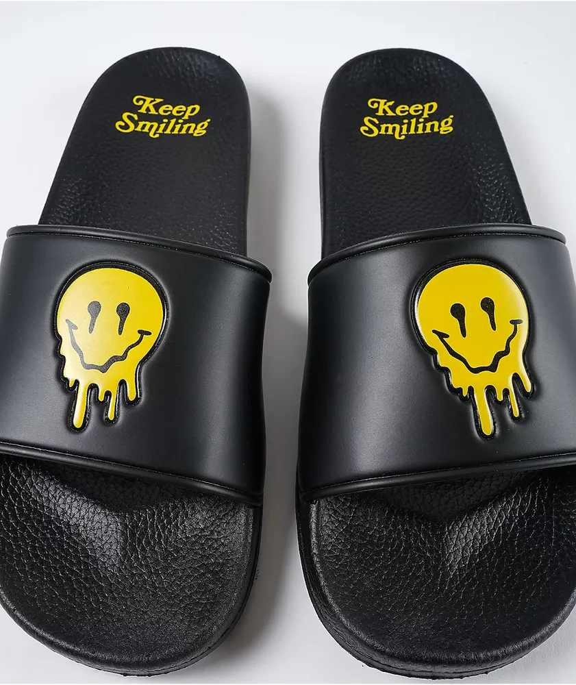 Stickie Bandits Smiling Black Slide Sandals