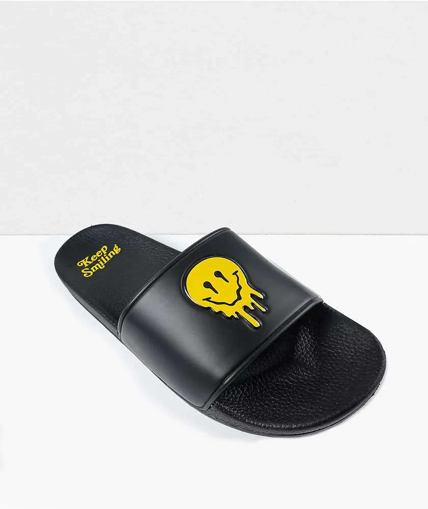 Stickie Bandits Smiling Black Slide Sandals