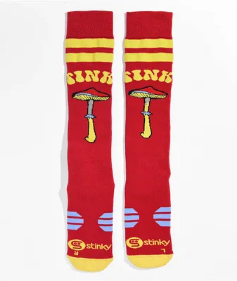 Stinky Socks Shrum Red & Yellow Snowboard Socks 