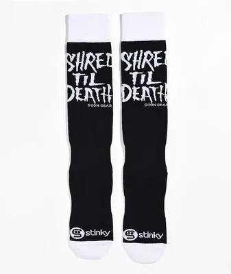 Stinky Socks x Goon Gear Black & White Snowboard Socks