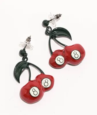 Stone + Locket Just 8 Cherries Earrings