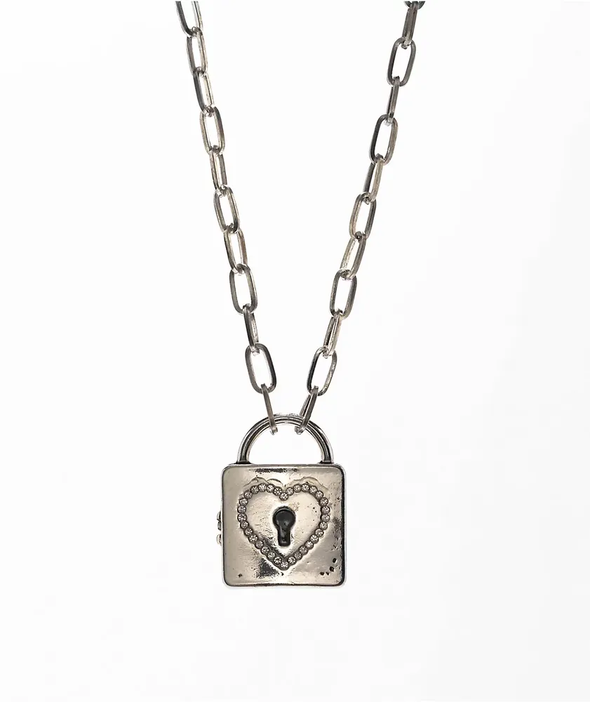 Stone + Locket Key To My Heart 20" Necklace
