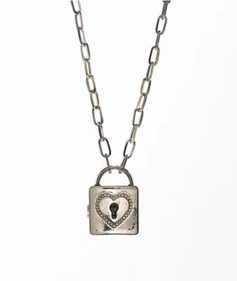 Stone + Locket Key To My Heart 20" Necklace