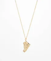 Stone + Locket Kickin' It Gold Necklace