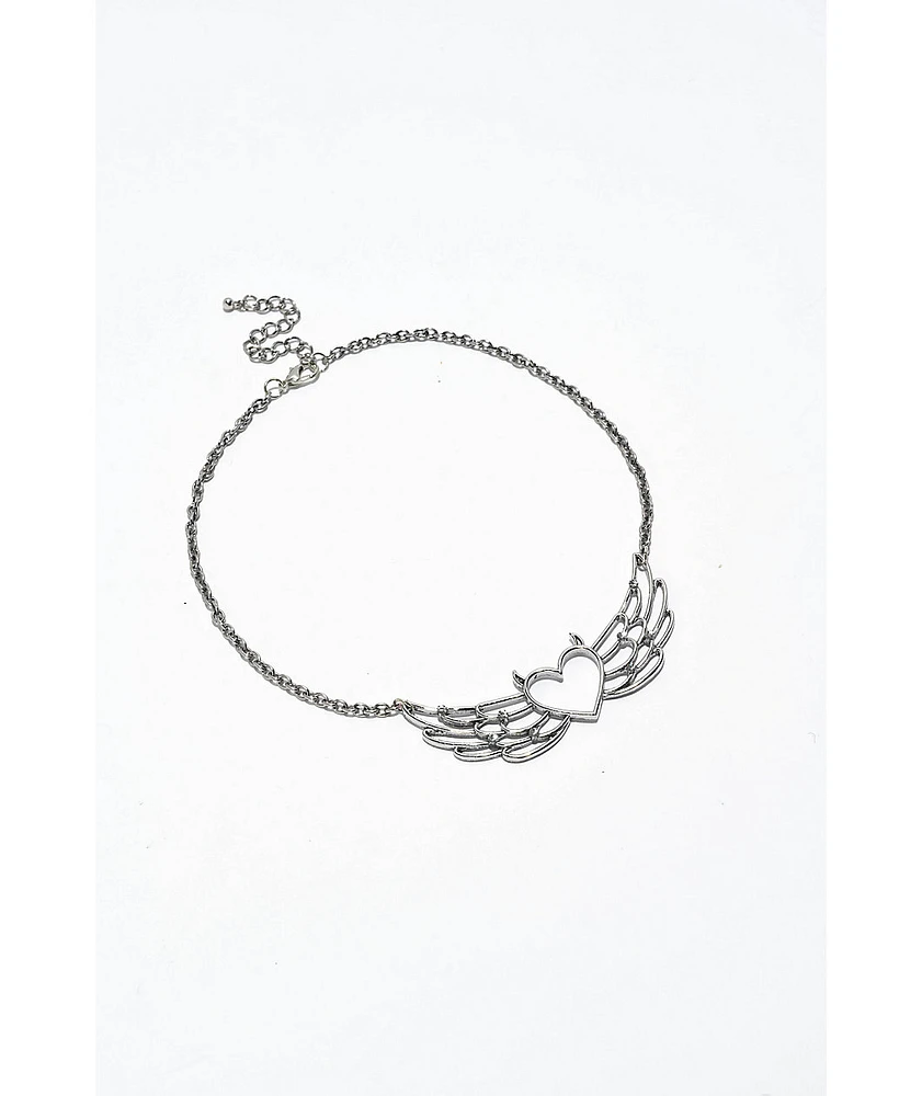 Stone + Locket Lou 19" Silver Necklace