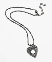 Stone + Locket Planchette Necklace