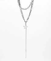 Stone + Locket Star 16" Layered Chain Necklace