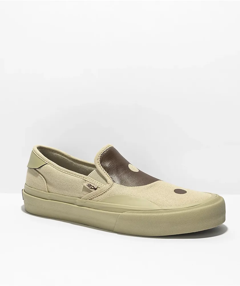 Straye Boo Vista XR One Love Tan & Coffee Slip-On Skate Shoes