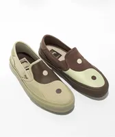 Straye Boo Vista XR One Love Tan & Coffee Slip-On Skate Shoes