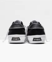 Straye Logan Flame Black & White Suede Skate Shoes