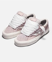 Straye Logan Puff Dusty Pink & White Skate Shoes