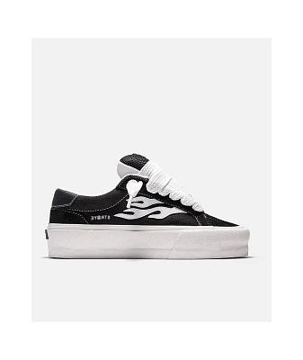 Straye Logan Stomper Black & White Skate Shoes