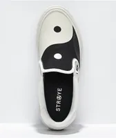 Straye Ventura One Love White & Black Slip-On Skate Shoes