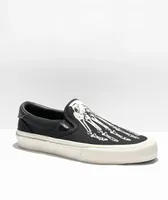 Straye Ventura Slip-On Black & White Skate Shoes