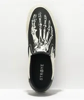 Straye Ventura X-Ray Black Canvas Slip-On Skate Shoes