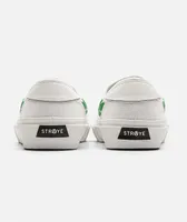 Straye Vista White & Green Flame Skate Shoes