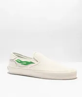 Straye Vista White & Green Flame Skate Shoes