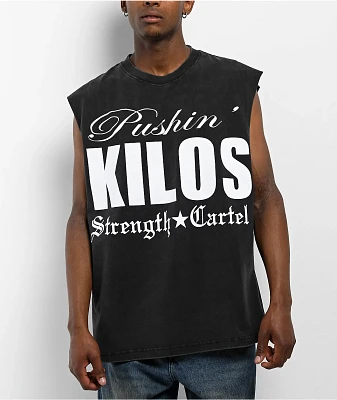 Strength Cartel Pushin Kilos Black Tank Top