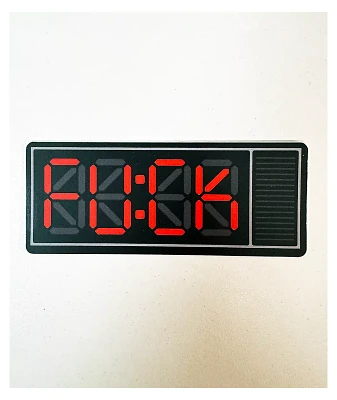 Strike Gently Alarm Clock Sticker