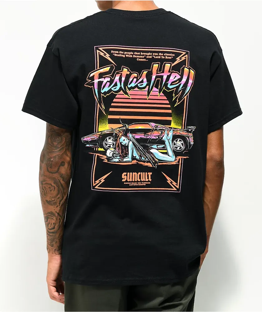 SunCult Fast As Hell Black T-Shirt