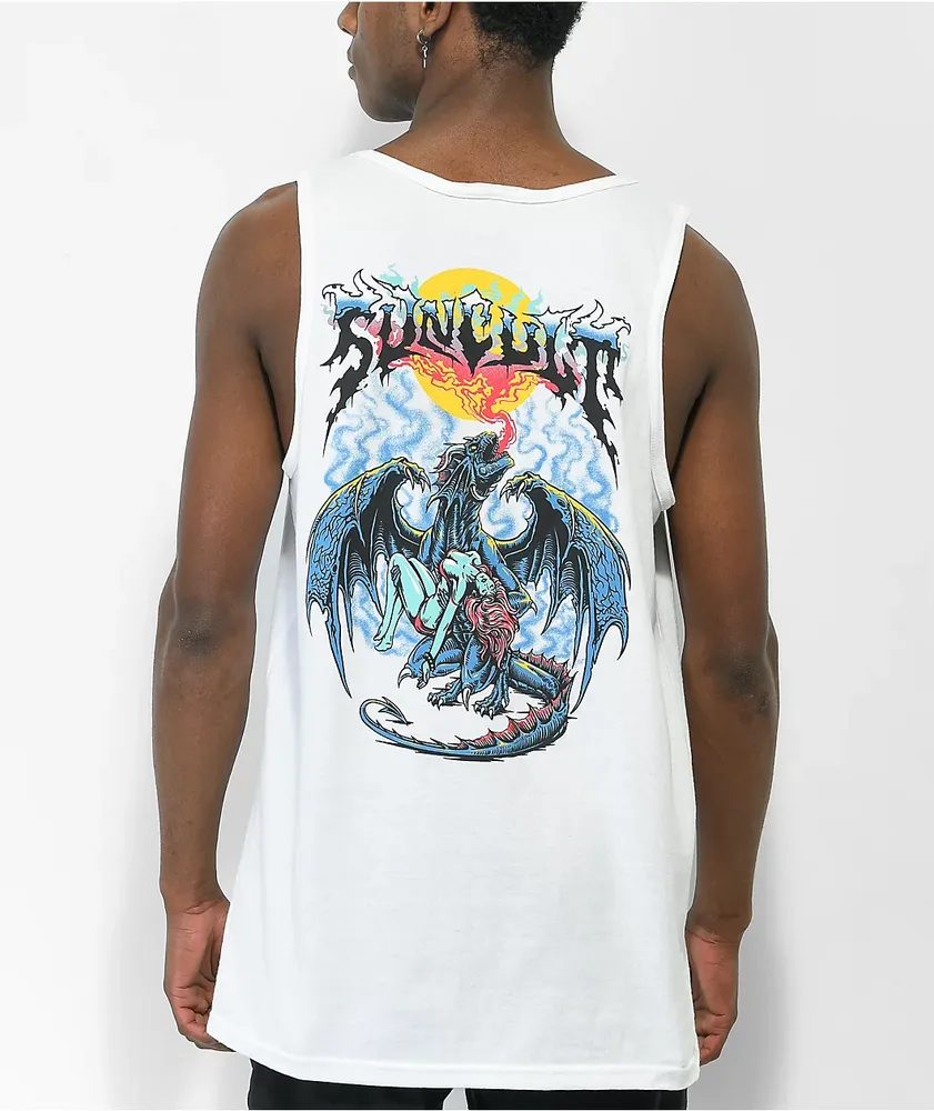 Suncult Taken Away White Tank Top