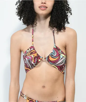 Sunsets Rue Affogato Ginger Bralette Bikini Top