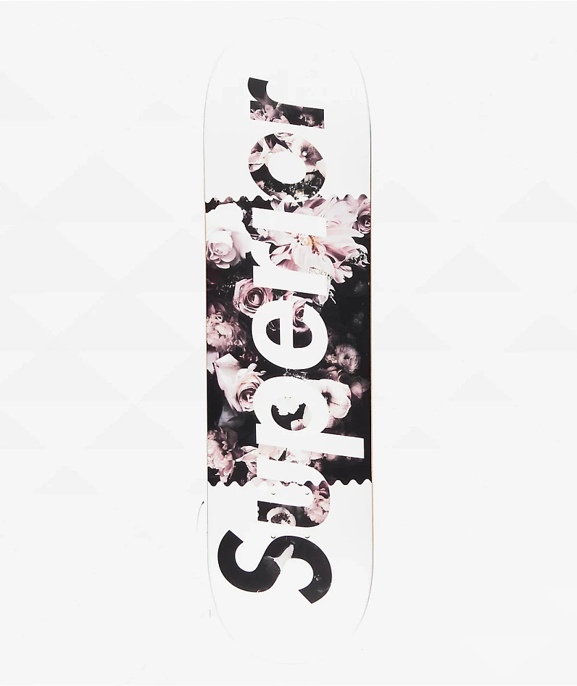 Superior Floral Black & White 8.0" Skateboard Deck