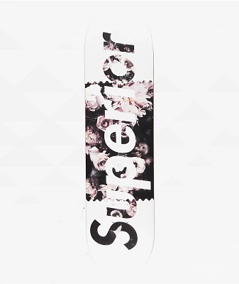 Superior Floral Black & White 8.0" Skateboard Deck
