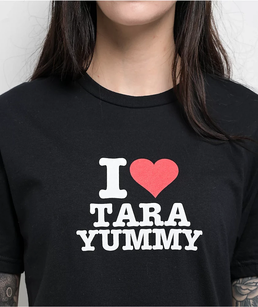 Tara Yummy I Love Tara Yummy Black T-Shirt
