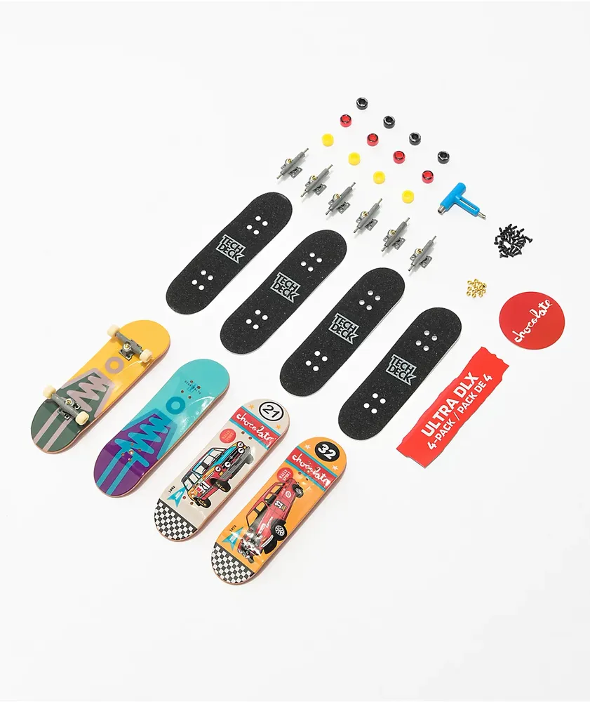 Tech Deck Deluxe Assorted 4 Pack Fingerboards